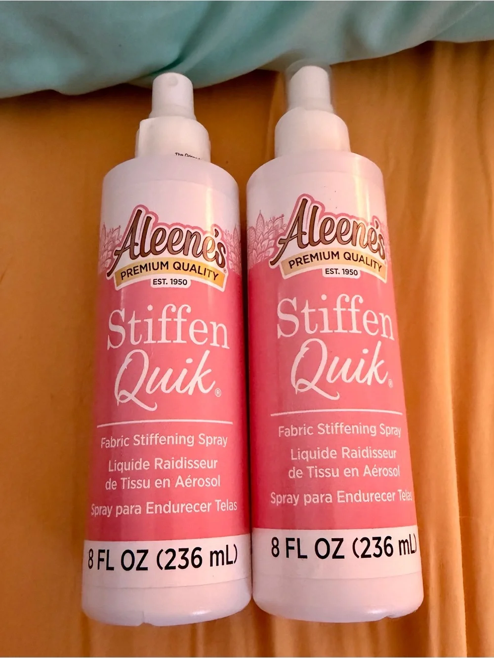 NWT Aleene’s Stiffen Quik Fabric Stiffening Spray 8oz - Lot of 2